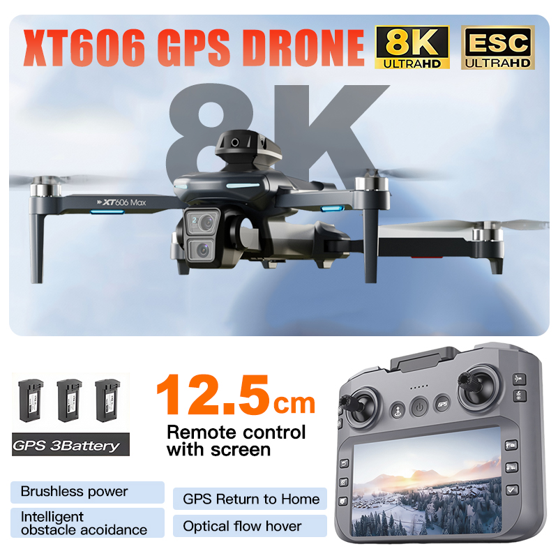 XT606 MAX 3 battery Drone 4k 8 – обзор и цена Drone Photogrammetry